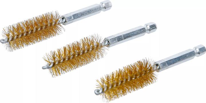 Productafbeelding BGS Messing borstel | 17 mm | Aandrijving zeskantkop 6,3 mm (1/4") | 3 stuks.