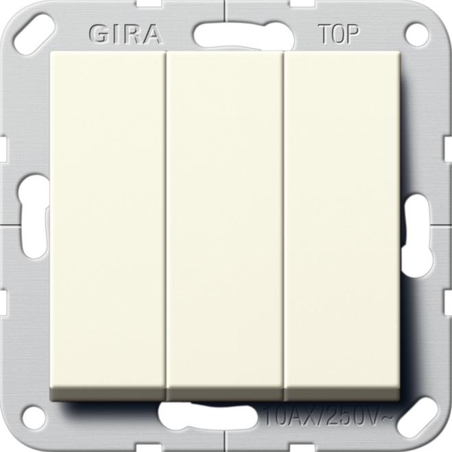 Gira Wippschalter BS 3f Aus System 55 283001, Taster + Schalter, Weiss