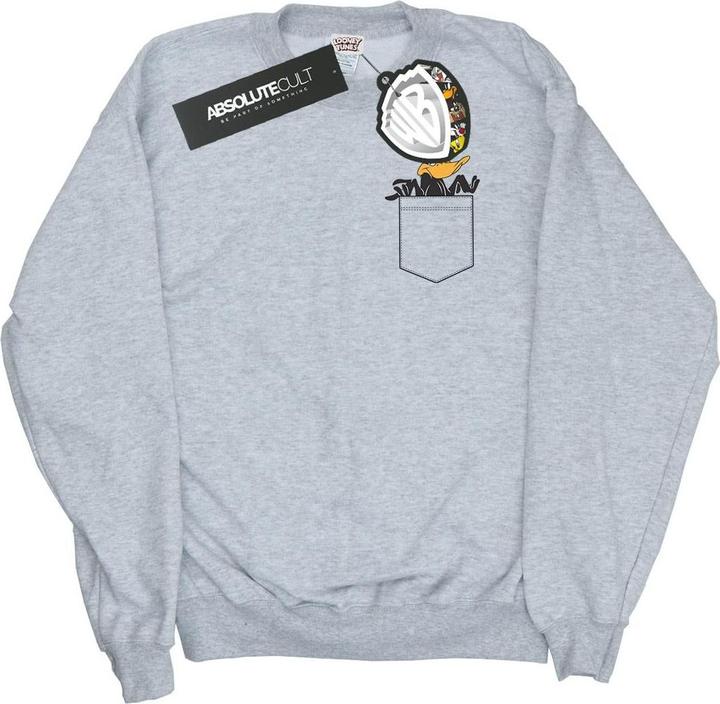 Produktbild Looney Tunes Daffy Duck Faux Pocket Sweatshirt Jungen (152, 158)