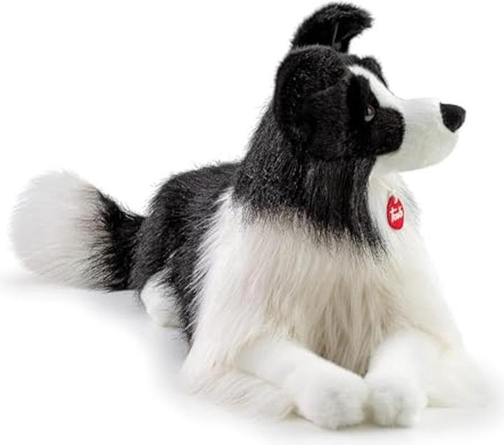 Actual product image Trudi Classic plush dog Border Collie Scott 22 x 33 x 55 cm (size XL), high-quality stuffed animal with (55 cm)