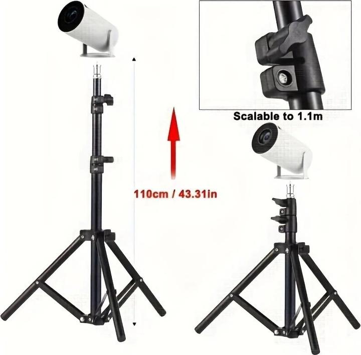 Image du produit PhoneLook Support de projecteur trépied rétractable HY300 Pro hauteur ajustable jusqu'à 110cm
