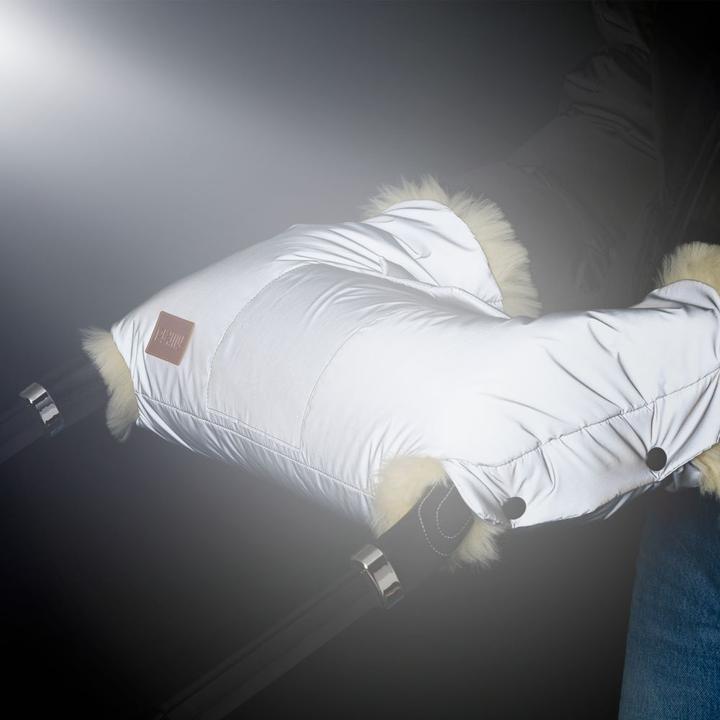 Produktbild Fillikid Fusssäcke für Kinderwagen & Buggys Lammfell-Handwärmer Nyby Reflect mit reflektierendem