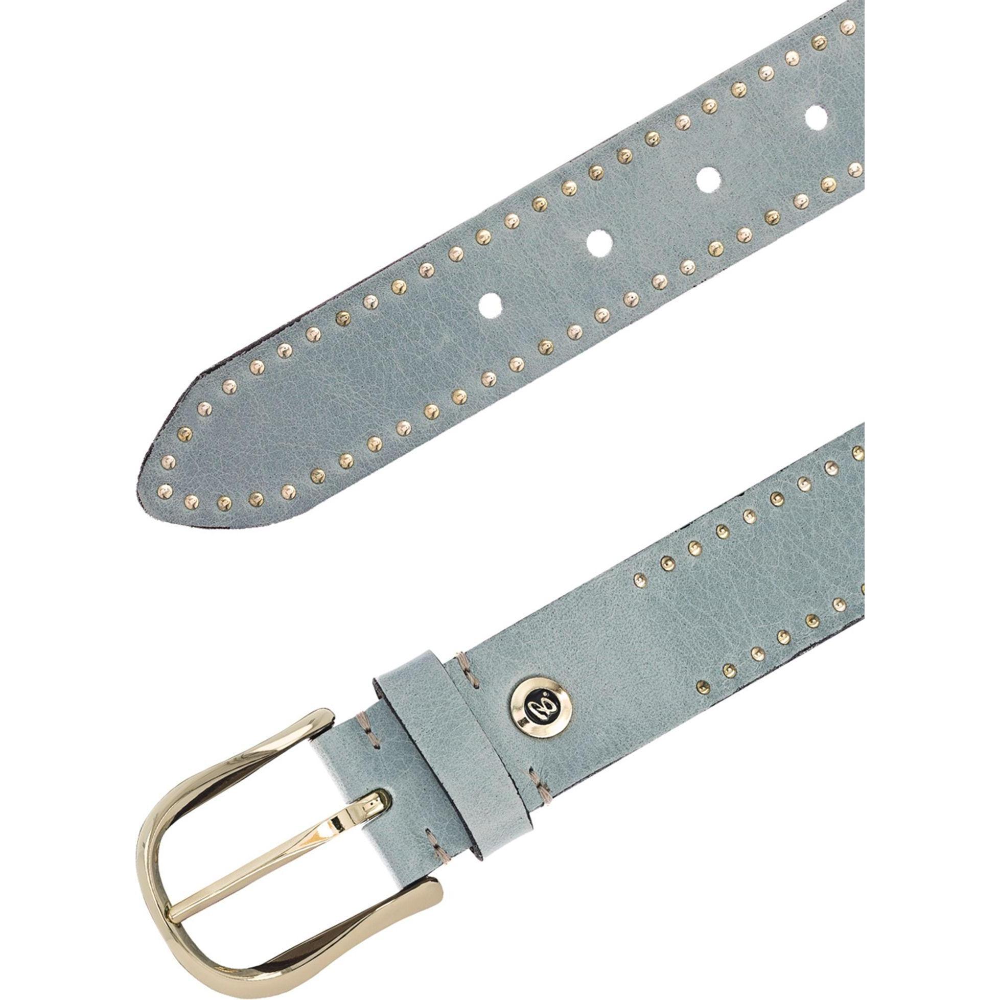 Thumbnail - B.Belt, Damen, Gürtel, Nietengürtel Leder, Blau, (100)