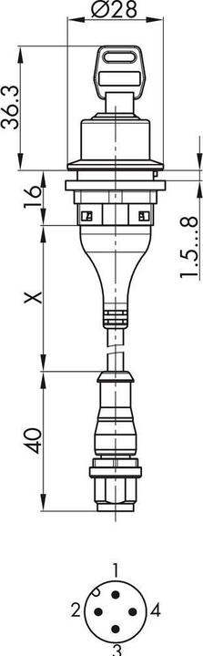 Actual product image Schlegel SSSA12II M07 Key button 1pc.