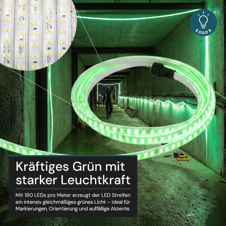 Produktbild Luxula LED Lichtschlauch, grün, 15 m (Grün, 1500 cm, Outdoor)