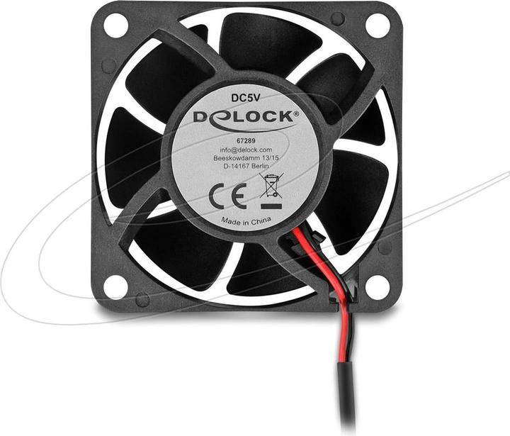 Produktbild Delock Axiallüfter 5 V DC, 60 x 60 x 25 mm schwarz (60 mm, 1x)