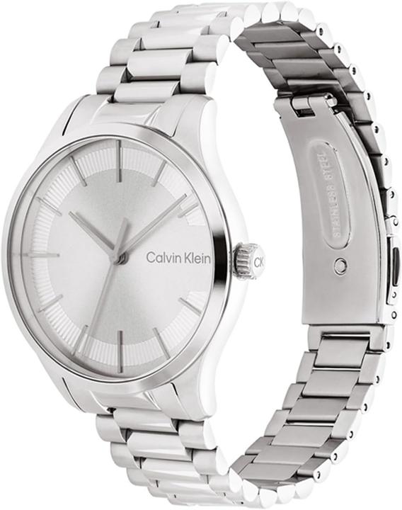 Immagine prodotto Calvin Klein Orologio analogo al quarzo con quadrature argenteo e cinturino a maglie (Orologio da polso analogico, 35 mm)