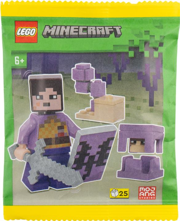 Actual product image LEGO Minecraft Paperbag - End Warrior with Shulker & Chorus Plant | Mini Building Set for Fans &