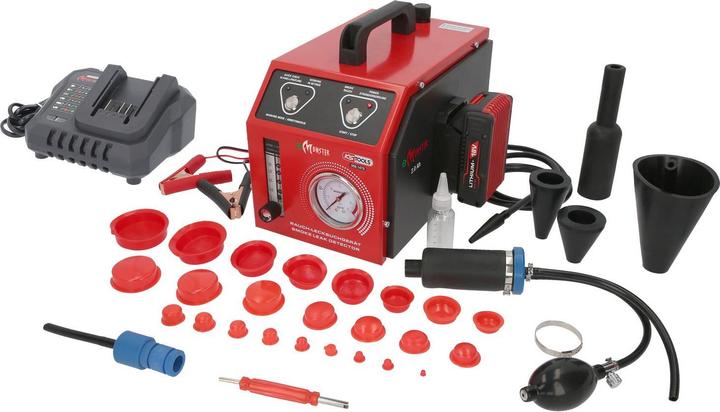 KS Tools Nebelmaschine zur Lecksuche, mit 2 Ah Akku, 36-tlg