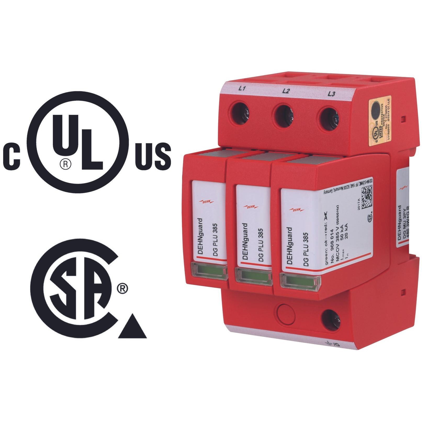 Dehn, Protezione contro le sovratensioni, 908319 DG MU 3PY 480 3W+G R