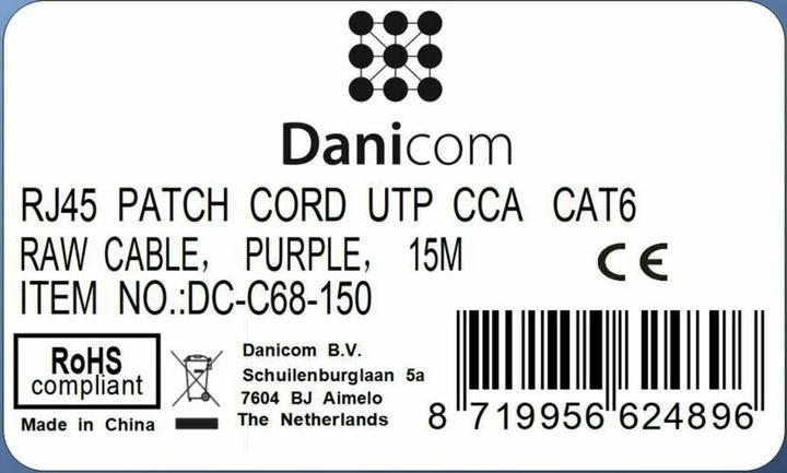 Produktbild Dsit CAT 6 Netzwerkkabel U/UTP (CAT6, 15 m)