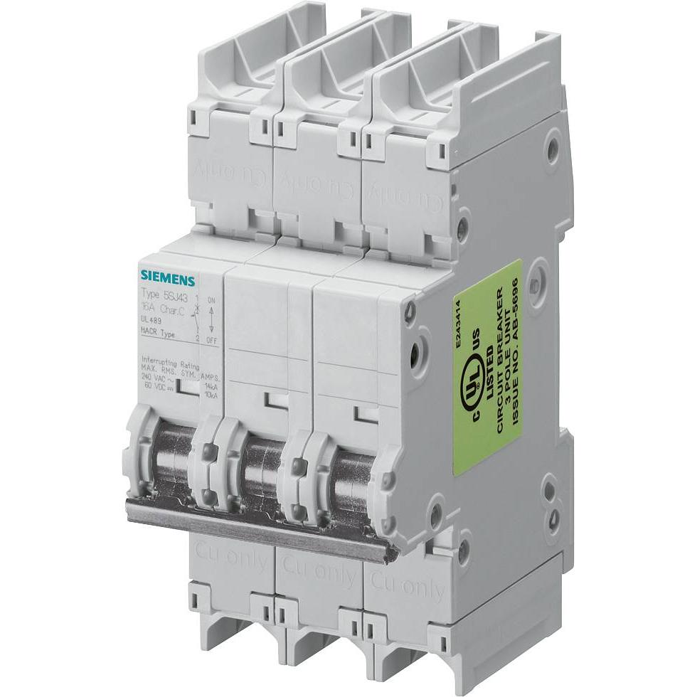 Siemens, Schutzschalter, Leitungsschutzschalter UC C 63A 3p 240V 5SJ4363-7HG41