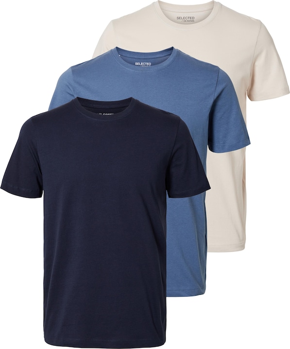 Actual product image Selected Homme Slhcormac Ss O-Neck Tee 3-Pack Noos (L)