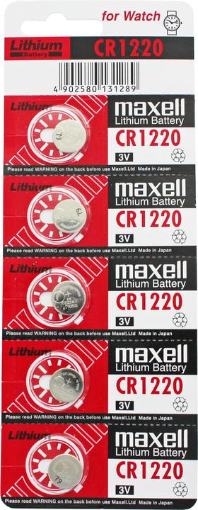 Produktbild AccuCell Batterie CR1220, IEC CR1220, 5 Stück (5 Stk., CR1220, 38 mAh)