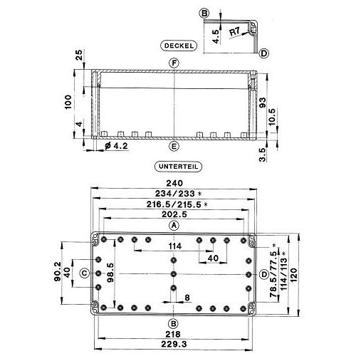 Thumbnail - Bernstein Kasse CT-802 ABS 120X240X100 (Gehäuse), Elektronikzubehör + Gehäuse, Grau