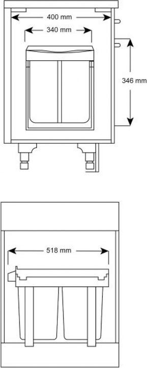 Image du produit Relaxdays Poubelle intégrée (32 l)