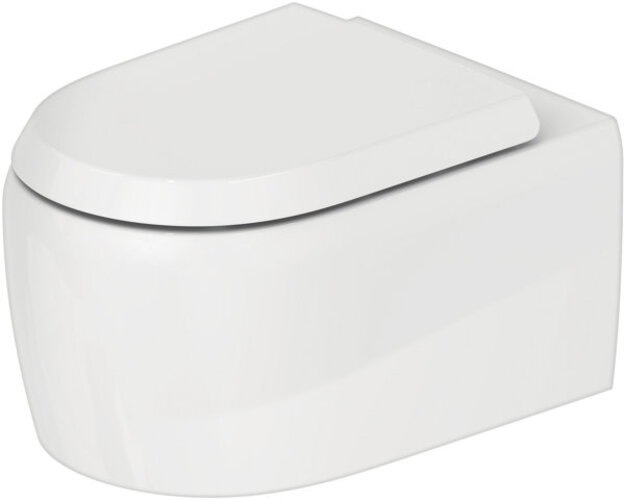 Produktbild Duravit Qatego Wand-WC, Tiefspüler, 385x570x360mm, Abgang waagerecht, rimless