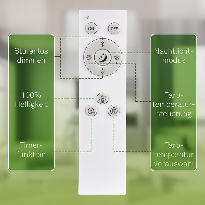 Produktbild Briloner Ultraeffiziente CCT LED Deckenleuchte mit Sternendekor, Weiss (4450 lm)