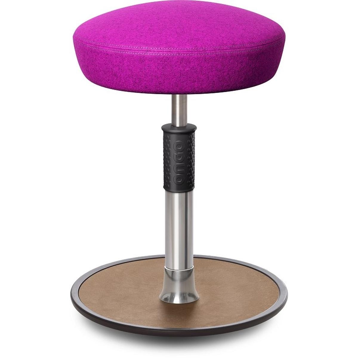 Ongo, Bürostuhl, Sitz- Stehhocker Free Regular Hutsitz kvadrat Divina Mel. Pink Chrom /Natur