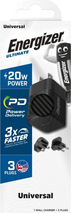 Produktbild Energizer Power-Delivery Ladegerät – 20 W – EU/UK/US (20 W)