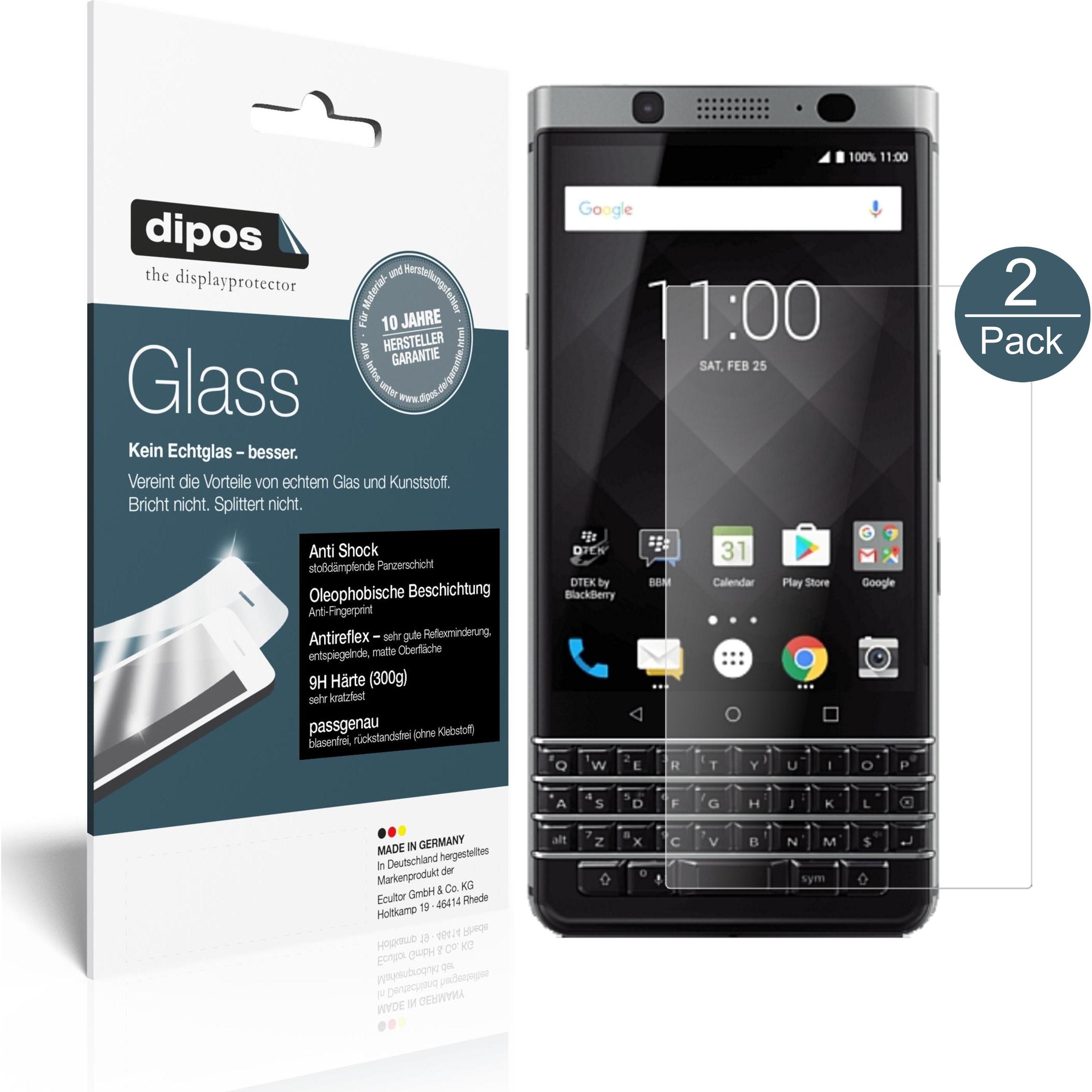 Dipos Displayschutz Anti-Shock (2 Stück, Blackberry KEYone), Smartphone Schutzfolie, Transparent