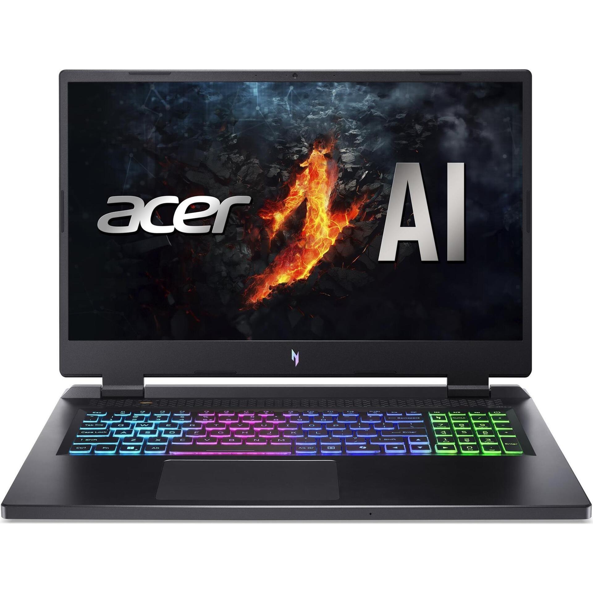Acer Nitro 17 AN17-42 (17.30", AMD Ryzen 7 8845HS, 16.38 GB, 1000 GB, DE), Notebook, Schwarz
