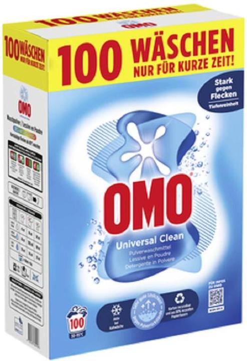 Image du produit OMO Pulverwaschmittel Pulver Universal Clean 6.5 kg (100 Cycles de lavage, Lessive en poudre)