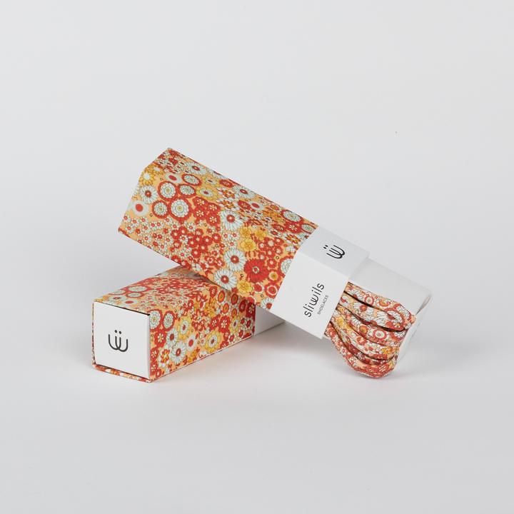 Image du produit Sliwils Schuhbändel FRESH ORANGE FLOWERS