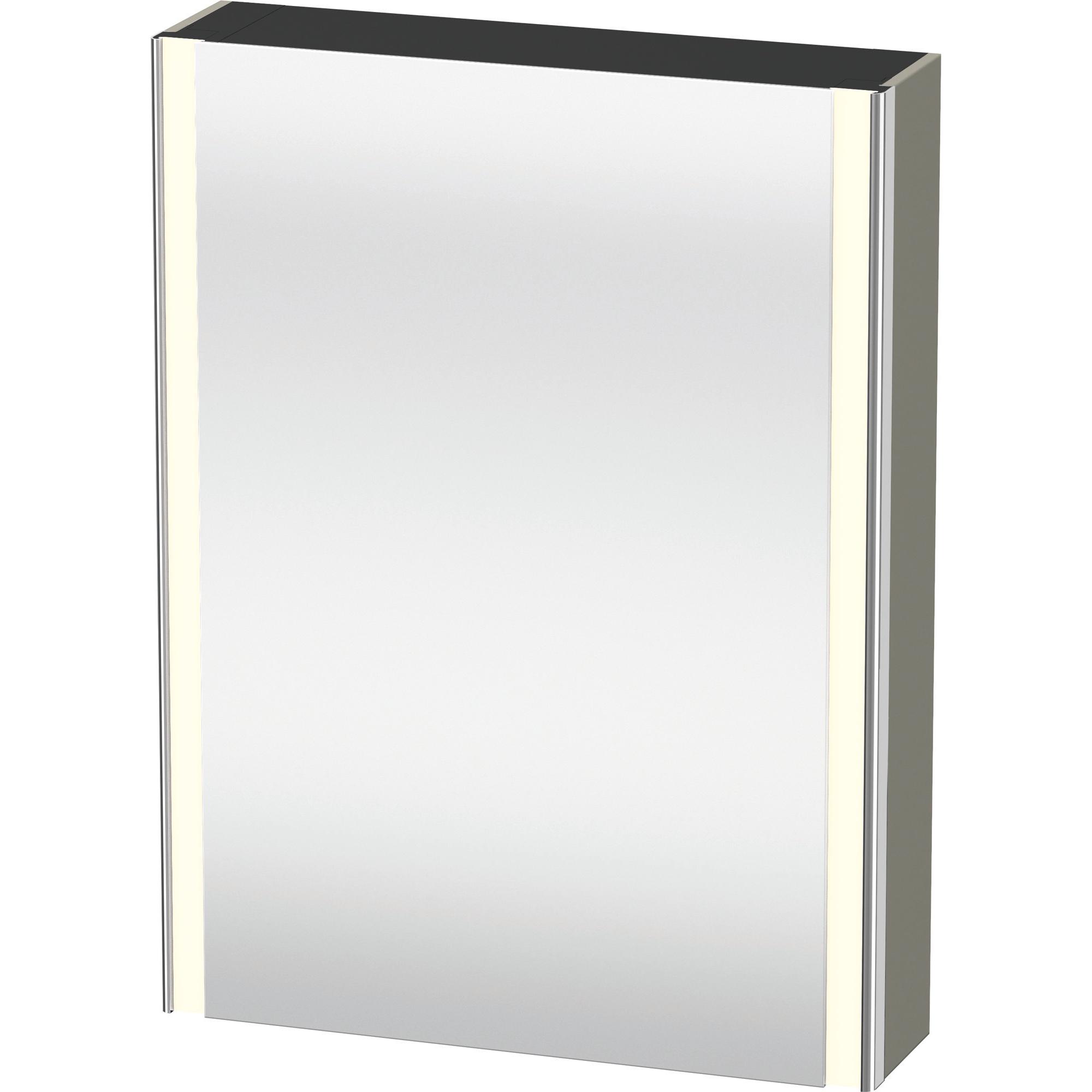 Duravit, Armadio a specchio, XSquare armoire de toilette avec éclairage LED, 1 porte, charnières à droite, 600x800x155mm (60 x 15.50 x 80 cm)