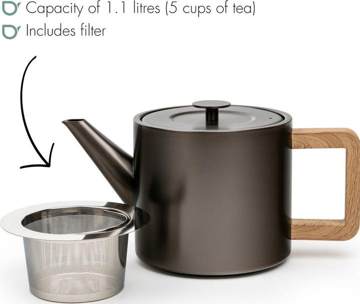 Produktbild Bredemeijer Teekanne Narvik 1,1l metalic grau 111055 (1.10 l)