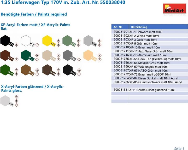 Produktbild Mini art Typ 170V Lieferwagen