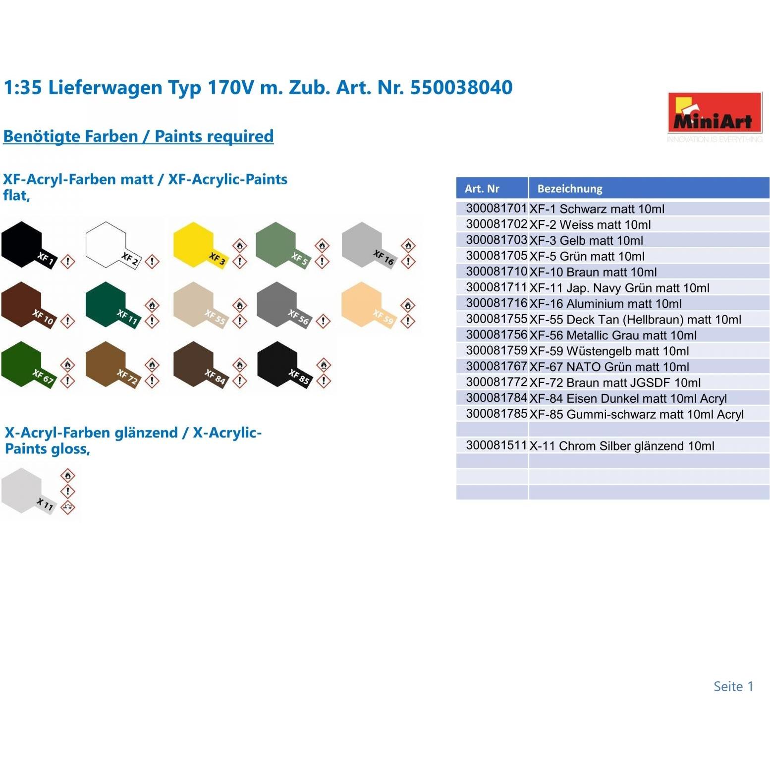 Thumbnail - Mini art Typ 170V Lieferwagen