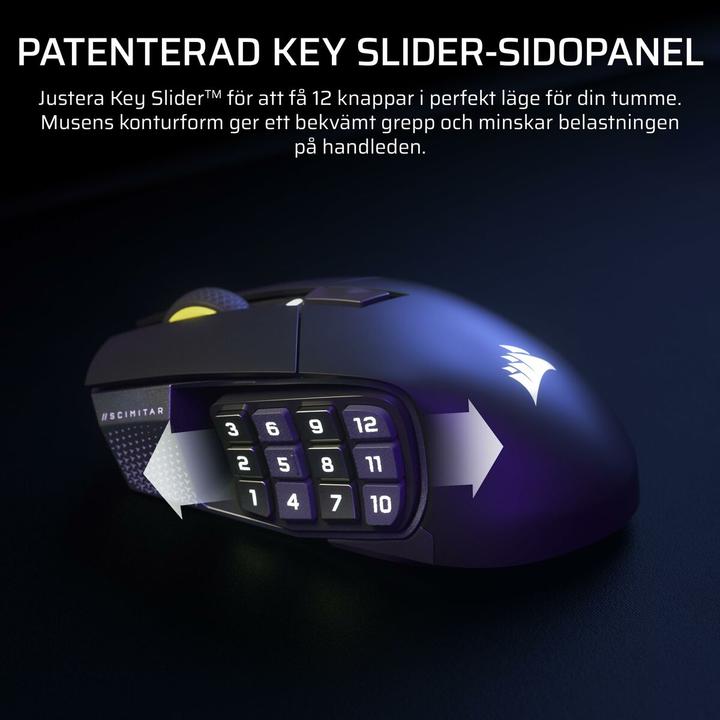 Actual product image Corsair Gaming-Maus Scimitar Elite Wireless SE, Maus Features (Wireless)