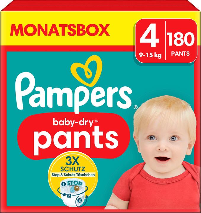Pampers Baby-Dry Pants (Taille 4, Pack mensuel, 180 pièce(s))