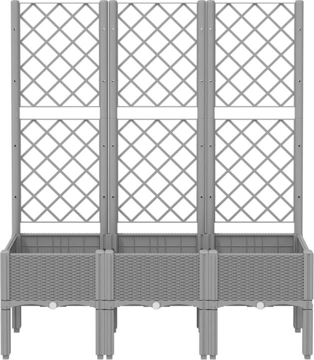 Image du produit vidaXL Bac à plantes avec treillis PP