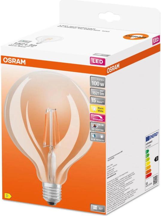 Produktbild Osram E27 Globe (E27, 1521 lm, 4 x)