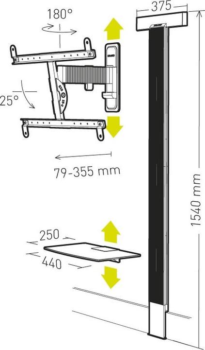 Produktbild Erard Exostand 600 (Universal, 85", 35 kg)