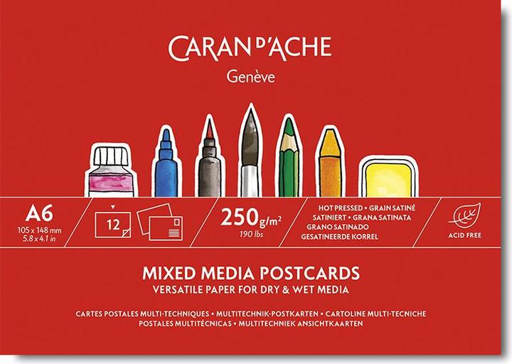 Actual product image Caran d'Ache Multitechnik-Postkartenblock (A6, Special ruling)