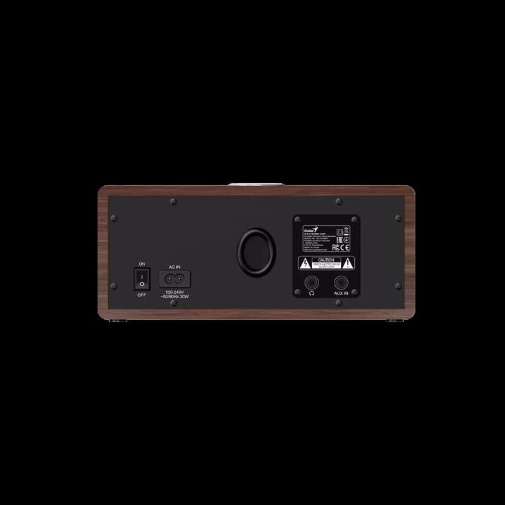 Actual product image Genius SP-HF505BT Bluetooth-Lautsprecher dunkelbraunes Holz