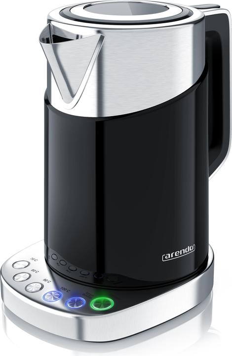 Produktbild Arendo Wasserkocher 1,7 l, 3000 W, Edelstahl, Schnellkoch Funktion, Temperatureinstellung 70° C - 100° C (1.70 l)