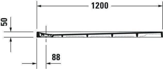 Produktbild Duravit Rechteck-Duschwanne STONETTO 1200x1000x50mm weiss