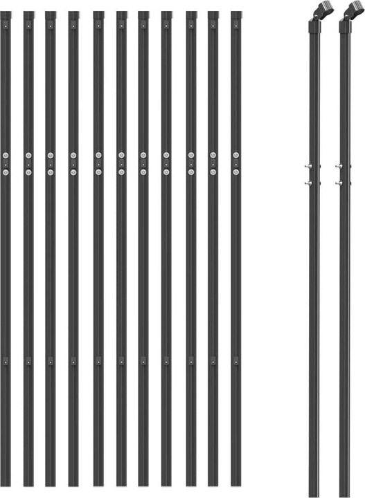 Produktbild VidaXL Maschendrahtzaun Anthrazit 0,8x25 m Verzinkter Stahl