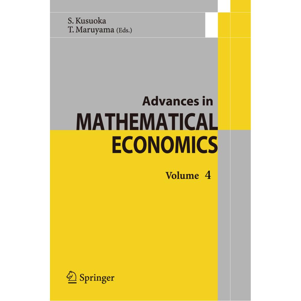 Advances in Mathematical Economics 4, Fachbücher