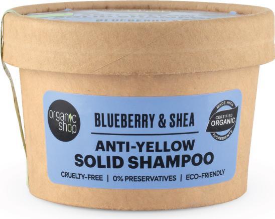 Image du produit Organic Shop Shampooing solide anti-jaune aux myrtilles 60g (Shampoing solide)