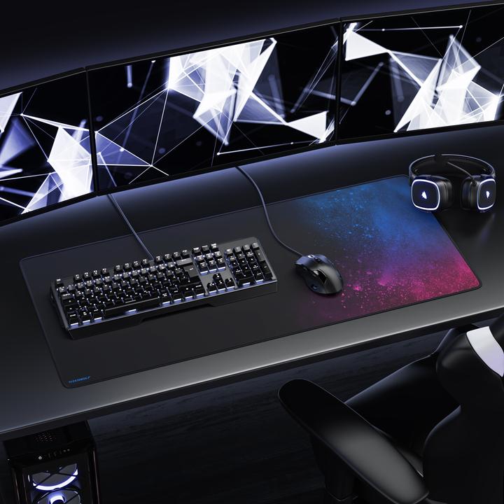 Image du produit Titanwolf Mauspad XXL Mousepad 900 x 400 x 3 mm, Schreibtischauflage, abwaschbar, rutschfest, Sumi-e Flower (XXL)