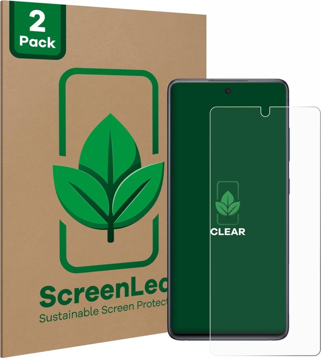 Actual product image ScreenLeaf Protective film sustainable screen protector screen protector film clear transparent (2 Piece, Samsung Galaxy S20 FE 5G)