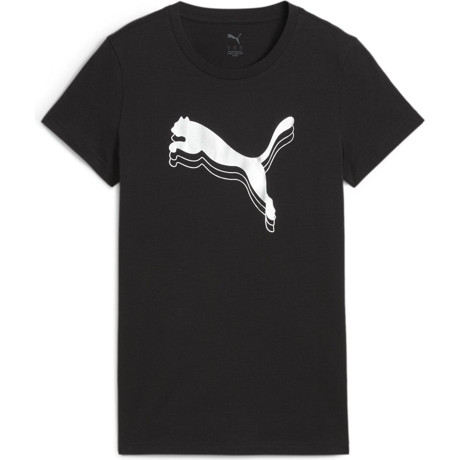 Puma, Damen, Sportshirt, Ess Metallic Tee (L), Schwarz, L