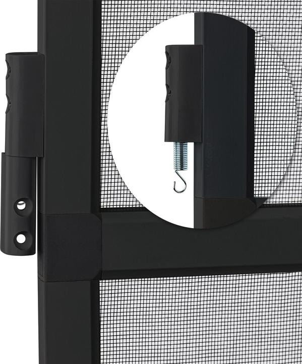 Produktbild Dema Alu Fliegengitter Tür Balkontür Insektenschutz Mückenschutz 95x210 cm anthrazit (95 x 210 cm)