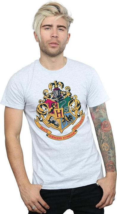 Actual product image Mens Hogwarts Crest Gold Ink T-Shirt (5XL)