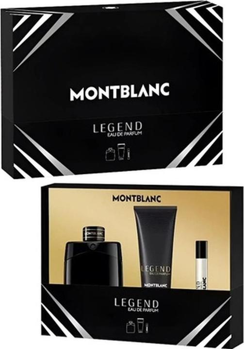 Montblanc Mont Blanc Legend Eau De Parfum Spray Set - 100ml Spray + 100ml Shower Gel + 7.5ml Spray (Parfum Set)